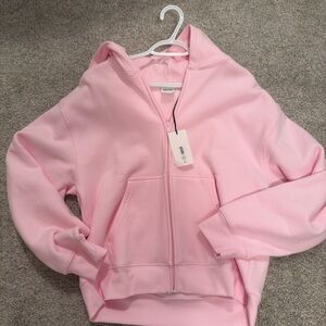 TNA Aritzia Sweat fleece Light Pink